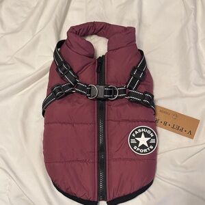 Fashion Sports Pet Vest in Burgundy